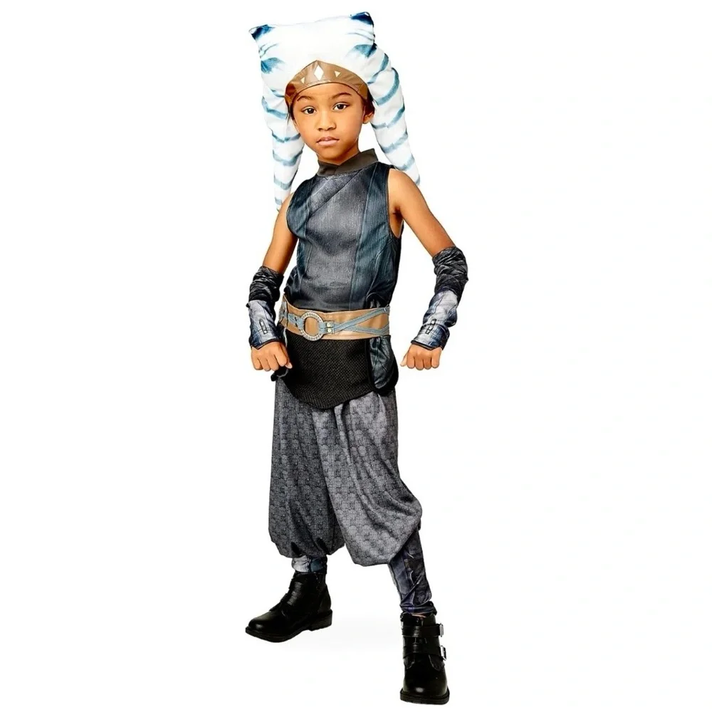 Disney Star Wars Jedi Ahsoka Tano kids Costume Size 7/8 - Picture 7 of 13